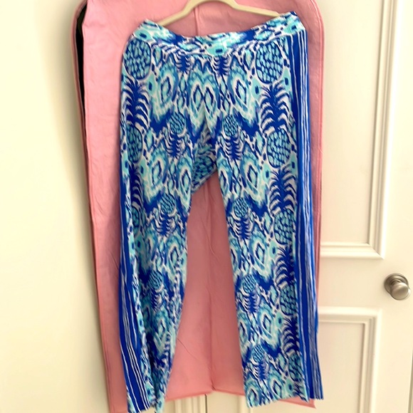 Lilly Pulitzer Pants - Lilly Pulitzer palazzo pants, 100% rayon, blue